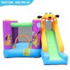 420D and 840D Oxford Fabric Dog Inflatable Bounce House Jumping Castle with Slide and 450W Air Blower