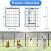 40in Outdoor Fence Heavy Duty Dog Pens 8 Panels Temporary Pet Playpen with Doors