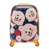 2PCS Kids Luggage Set with 16" Rolling Suitcase and 12" Backpack, Toddler Wheeled Carry On Luggage, Dog Style