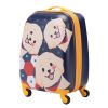 2PCS Kids Luggage Set with 16" Rolling Suitcase and 12" Backpack, Toddler Wheeled Carry On Luggage, Dog Style