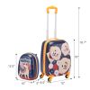 2PCS Kids Luggage Set with 16" Rolling Suitcase and 12" Backpack, Toddler Wheeled Carry On Luggage, Dog Style