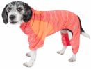 Pet Life Active 'Downward Dog' Heathered Performance 4-Way Stretch Two-Toned Full Body Warm Up Hoodie