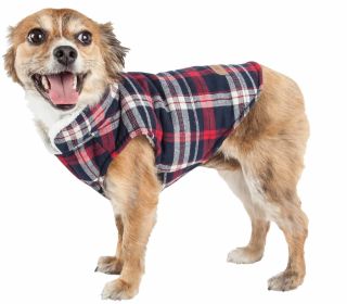 Pet Life 'Puddler' Classical Plaided Insulated Dog Coat Jacket (size: small)